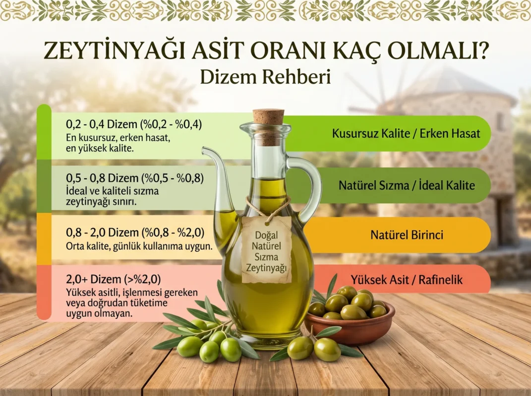 Ayvalık zeytinyağı şişesi ve kasede taze zeytinyağı ile zeytin dalları
